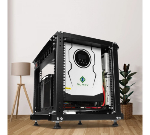 Система зберігання енергії SUMRY SM-2200H-12-2PW2.5K-LFP-RACK 1.8kW 2.5kWh 2BAT LiFePO4 4000 циклів