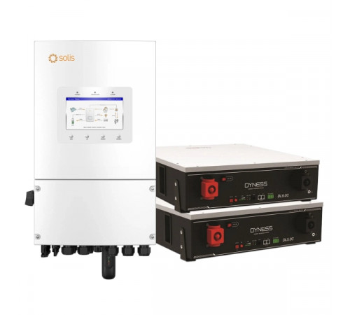 Система зберігання енергії Solis S6-EH1P6K-L-PLUS-LDY10.24K1-LFP 6kW 10.24kWh 2BAT LiFePO4 6000 циклів