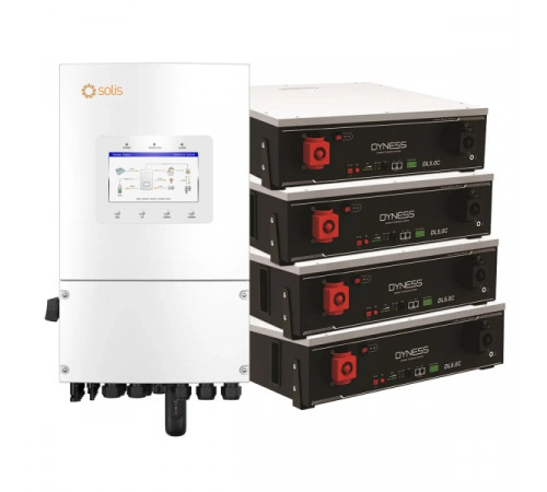Система зберігання енергії Solis S6-EH1P8K-L-PLUS-LDY20.48K1-LFP 8kW 20.48kWh 4BAT LiFePO4 6000 циклів