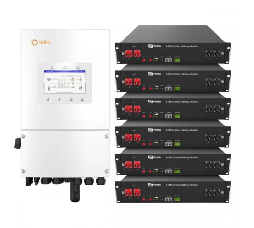 Система зберігання енергії Solis S6-EH1P8K-L-PLUS-LDY14.4K1-LFP 8kW 14.4kWh 6BAT LiFePO4 6000 циклів
