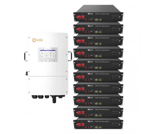 Система зберігання енергії Solis S6-EH3P12K-L-LDY24K1-LFP 12kW 24kWh 10BAT LiFePO4 6000 циклів