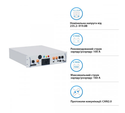 BMS для батарей DEYE BOS-A 1000V 160A (BOS-A-PDU-2 1000V/160A)