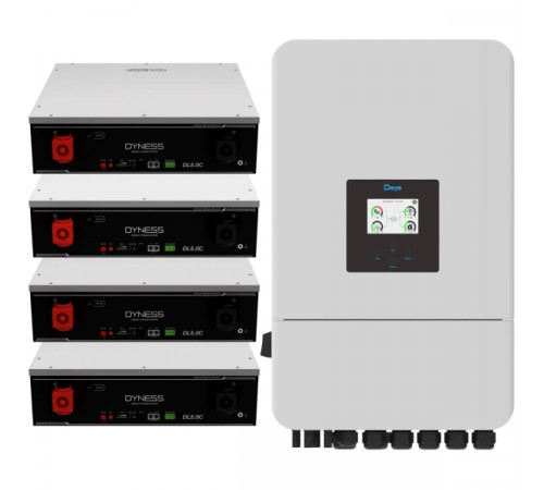 Система зберігання енергії Solarverse SUN-14K-SG05LP3-EU-4DY20.48K-LFP-W 14kW 20.48kWh 4BAT LiFePO4 6000 циклів