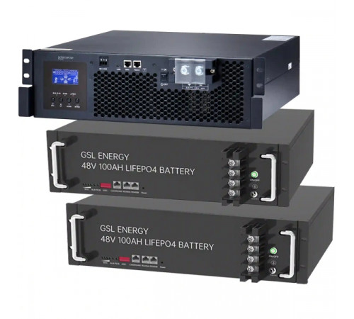 Система зберігання енергії Solarverse SV5048UPSR-2GS9.6K-LFP 5 9.6kWh 2BAT LiFePO4 6500 циклів