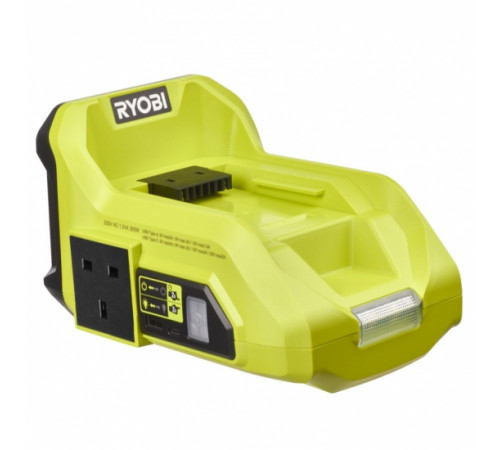 Інвертор напруги акумуляторний Ryobi Max Power RY36BI300A-0 36В 300/500Вт розетка 1х220В роз'єм 1хUSB 1хType-C 0.85кг без АКБ та ЗП (5133004893)