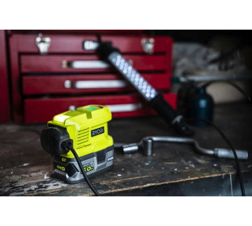 Інвертор напруги акумуляторний Ryobi ONE+ RY18BI150A-0 18В 150/300Вт розетка 1х220В рознім 2хUSB 0.3кг без АКБ та ЗП (5133004895)