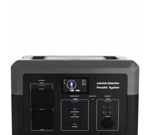 Портативна електростанція 2Е Syayvo 2400 Вт, 2560 Вт/год, WiFi/BT, паралельне підключення, швидка зарядка (2E-PPS24256)