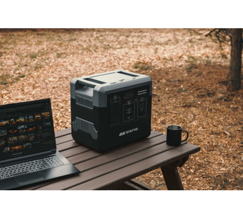 Портативна електростанція 2Е Syayvo 2400 Вт, 2560 Вт/год, WiFi/BT, паралельне підключення, швидка зарядка (2E-PPS24256)