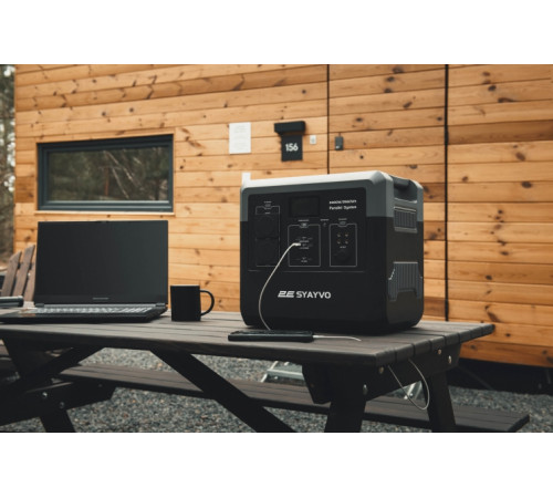 Портативна електростанція 2Е Syayvo 2400 Вт, 2560 Вт/год, WiFi/BT, паралельне підключення, швидка зарядка (2E-PPS24256)