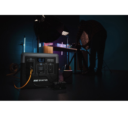 Портативна електростанція 2Е Syayvo 2400 Вт, 2560 Вт/год, WiFi/BT, паралельне підключення, швидка зарядка (2E-PPS24256)