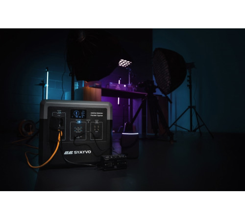 Портативна електростанція 2Е Syayvo 2400 Вт, 2560 Вт/год, WiFi/BT, паралельне підключення, швидка зарядка (2E-PPS24256)