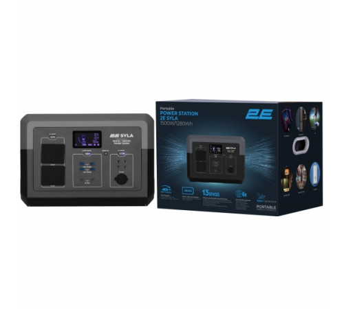 Портативна електростанція 2Е Syla, 1500 Вт, 1280 Вт/год, WiFi/BT, паралельне підключення, швидка зарядка (2E-PPS1512)