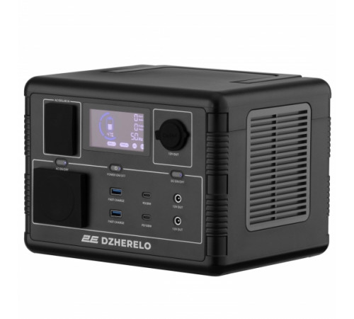 Портативна електростанція 2Е Dzherelo, 600 Вт, 560 Вт/год, швидка зарядка (2E-PPS06056)