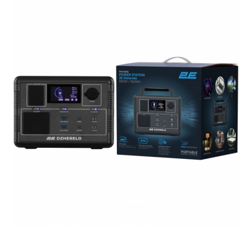 Портативна електростанція 2Е Dzherelo, 600 Вт, 560 Вт/год, швидка зарядка (2E-PPS06056)