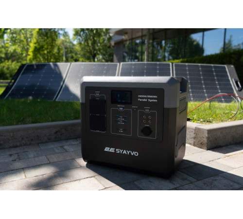 Портативна електростанція 2Е Syayvo 2400 Вт, 2560 Вт/год, WiFi/BT, паралельне підключення, швидка зарядка (2E-PPS24256)