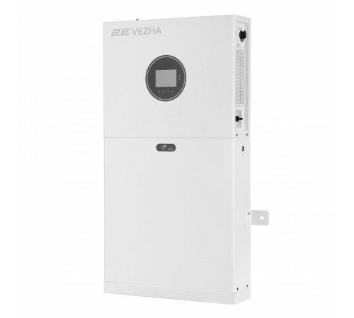 Система резервного живлення 2E PowerWall Vezha, 5000 Вт, 5.12 кВт/год, MPPT 5.5 кВт, WiFi, розширення ємності, паралельне підключення (2E-ESS-PWV5-5)
