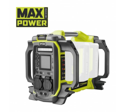 Інвертор напруги акумуляторний Ryobi Max Power RY36BI1800A-0 36В 1800/3000Вт розетка 2х220В рознім 4хUSB 2хType-C 5.66кг без АКБ та ЗП (5133004942)