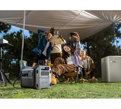 Комплект Портативна електростанція Segway CUBE 1000, 2584 Вт заг (R-Drive 4400 Вт), 1024 Вт/год, IPX3, BT, розширення ємності, швидка зарядка + портативна сонячна