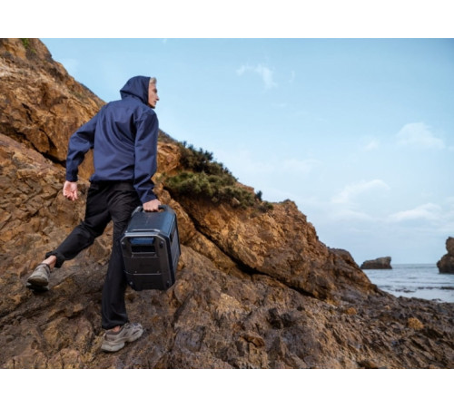 Комплект Портативна електростанція Segway CUBE 1000, 2584 Вт заг (R-Drive 4400 Вт), 1024 Вт/год, IPX3, BT, розширення ємності, швидка зарядка + портативна сонячна