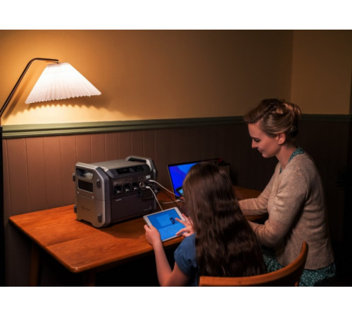 Комплект Портативна електростанція Segway CUBE 1000, 2584 Вт заг (R-Drive 4400 Вт), 1024 Вт/год, IPX3, BT, розширення ємності, швидка зарядка + портативна сонячна