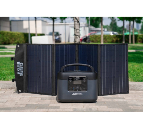 Комплект Батарея розширення ємності Segway CUBE BTX-1000, 1024 Вт/год, 51.2В, IP56, швидкий монтаж + портативна сонячна панель 120 Вт (AA.13.04.02.0002-SET120)