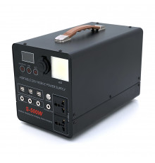Портативний PowerBank S-500W, LiFePo4 40000mAh, 220V/30A, 2*AC/220V+4*DC/12V+6*USB/5V, LED, Q2