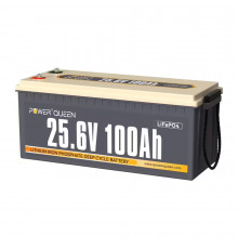 Акумуляторна батарея LiFePO4 Power Queen 24V 100Ah, 2560Wh, BMS 100A, 532*207*215мм