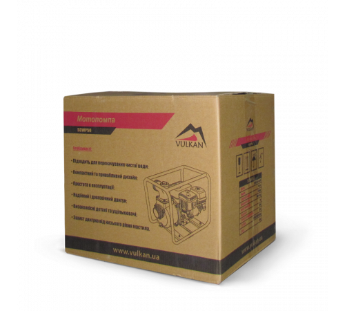 Мотопомпа рукав 50мм, 30м3/год, підйом 25м, чиста вода, SCWP50