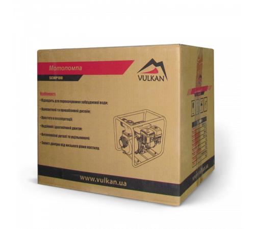 Мотопомпа рукав 100мм, 85м3/год, підйом 30м, чиста вода, SCWP100