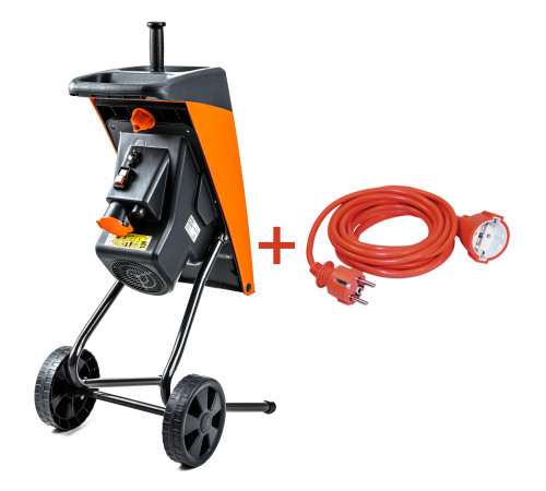 Подрібнювач садовий DS2500/40 KIT, 220В, 2500Вт, гілки до 40мм, ножі + подовжувач 10м помаранч. Подрібнювач садовий DS2500/40 KIT, 220В, 2500Вт, гілки до 40мм, ножі + подовжувач 10м помаранч.