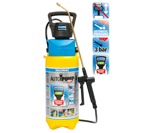 Обприскувач ручний 5л AutoPump Set потужний нагніт. насос, працює від станд. батарейок 8*1,5В пальч./АА