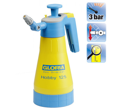 Обприскувач ручний 1,25л Hobby125 ручний, з насосом макс. тиск 3 bar
