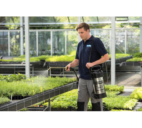 Обприскувач ручний 5л 505T садово-городній з манометром, роб. тиск 6 бар, бак нерж.