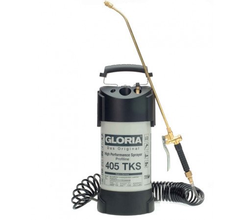 Обприскувач ручний 5л Profi 405TKS маслостійкий, спірал.шланг-5м, з підєднанням до компрес., тиск-6бар, прокладки Viton