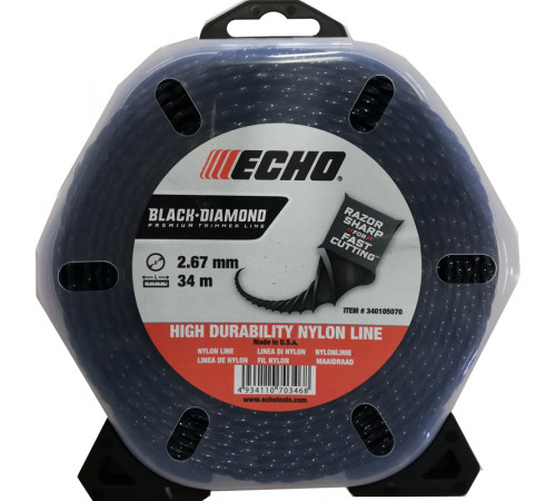 Струна косильна d-2,67мм 34м Black Diamond