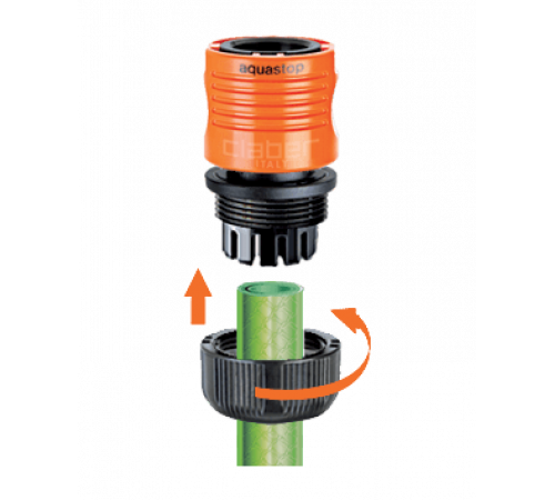 Конектор 3/4" аквастоп для поливального шлангу бл.
