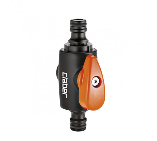 Адаптер двосторонній з краном для конектора поливального шлангу бл.