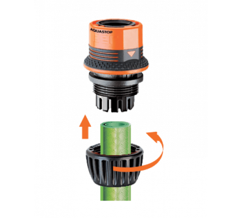 Конектор 1/2"- 5/8" аквастоп для поливального шлангу Ergogrip бл.