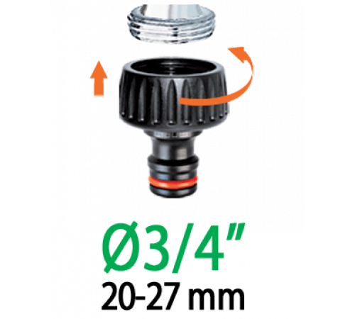 Розпилювач струменевий, 2 конектора 1/2" аквастоп, адаптер конектора 1/2-3/4"