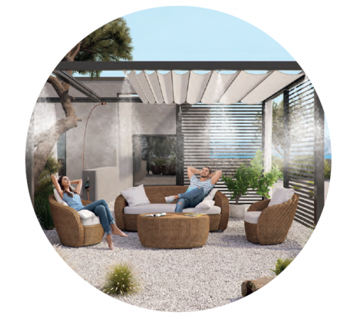 Система охолодження повітря мікротуманом, шланг 12м, 9 форсунок (набір)