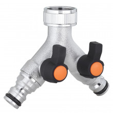 Розподілювач 3/4"В вихід 2-х канальний адаптер конектора Y, метал