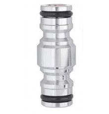 Адаптер двосторонній для конектора поливального шлангу, метал, бл.