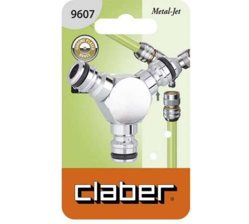 Адаптер трьохсторонній для конектора поливального шлангу, метал