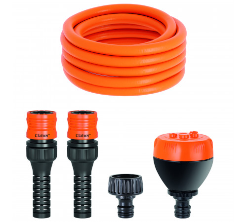 Шланг поливальний пружинний 1/2" TWIDDY 15м, з конекторами і розпилювачем