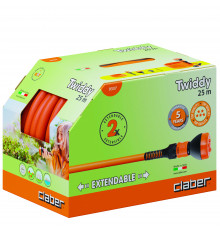 Шланг поливальний пружинний 1/2" TWIDDY 25м, з конекторами і розпилювачем