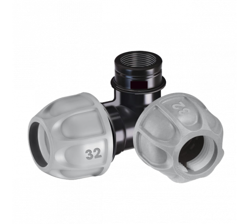 Трійник ПЕ 32*3/4В кутовий