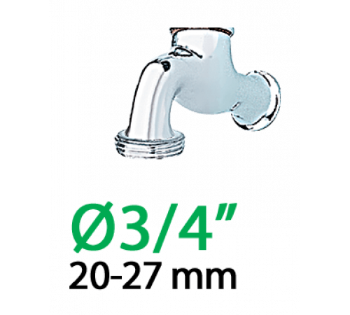 Штуцер 1/2"-3/4"Н*16мм для капельної трубки 1/2" з затисканням