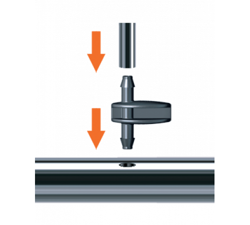 Ніпель 6мм для крапельної трубки 1/4" 10шт.
