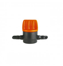 Кран 6*6мм для трубки крапельного поливу 1/4" 5шт