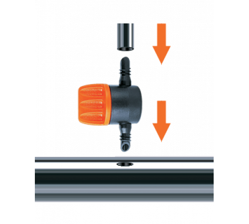 Кран 6*6мм для трубки крапельного поливу 1/4" 5шт